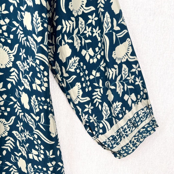 NATALIE MARTIN Fiore Short Dress Womens Small Pomegranate Blue Floral Print - Picture 10 of 16